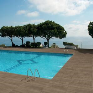 Pietra sinterizzata L'ALTRA PIETRA Harena Holz Noce, 40 X 120 X 2 cm, R11 - Antiscivolo per uso esterno