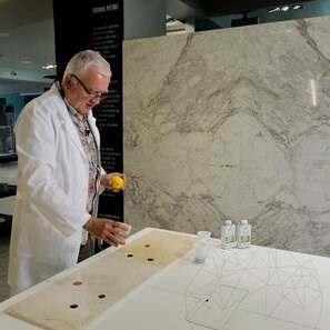 Kit professionale "Safe Marble", 100 ML: protezione anticorrosiva (limone, vino, succo di frutta, aceto ecc.) per la pietra naturale lucidata