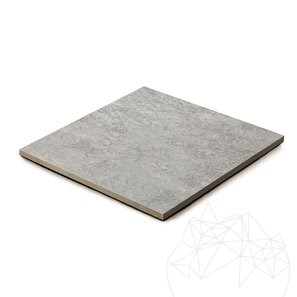 Pietra sinterizzata L'ALTRA PIETRA Castello Grey, 60 X 60 X 2 cm, R11 - Antiscivolo per uso esterno