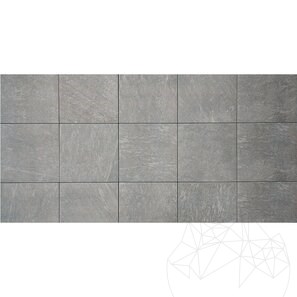 Pietra sinterizzata L'ALTRA PIETRA Colosseo Silvergrau, 60 X 60 X 2 cm, R11 - Antiscivolo per uso esterno