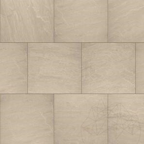 Pietra sinterizzata L'ALTRA PIETRA Tempio Kandla Beige, 60 X 60 X 2 cm, R11 - Antiscivolo per uso esterno