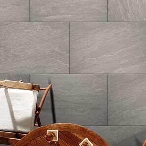 Pietra sinterizzata L'ALTRA PIETRA Tempio Kandla Grey, 40 X 80 X 2 cm, R11 - Antiscivolo per uso esterno