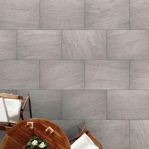 Pietra sinterizzata L'ALTRA PIETRA Tempio Kandla Grey, 60 X 90 X 2 cm, R11 - Antiscivolo per uso esterno