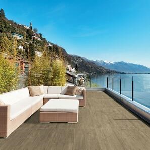 Pietra sinterizzata L'ALTRA PIETRA Long Rovere, 80 X 180 X 2 cm, R11 - Antiscivolo per uso esterno