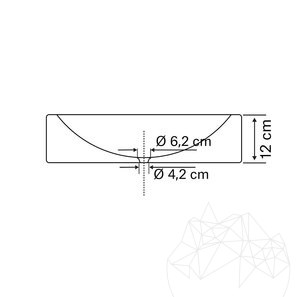 Arco Travertino Classico Lavello SRVS, 55 x 45 x 12 cm