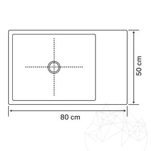 Arco Travertino Classic Lavello SSTS, 80 x 50 x 10 cm