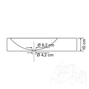 Arco Travertino Classic Lavello SSTS, 80 x 50 x 10 cm