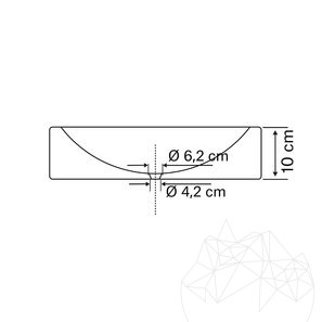 Lavello Arco in travertino SS-2, 40 x 30 x 10 cm