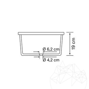 Arco Travertino Kashmir lavello KS-025 SCAS2, 47 x 47 x 19 cm