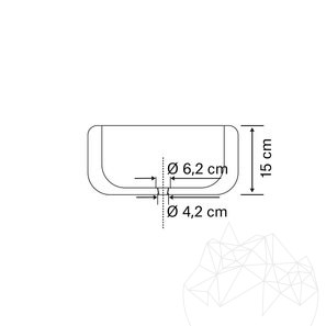 Lavello Matia in travertino Milk RS-22, 41,5 x 15 cm