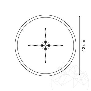Lavabo Tao Onyx, 42 x 68 cm