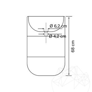Lavabo Tao Onyx, 42 x 68 cm