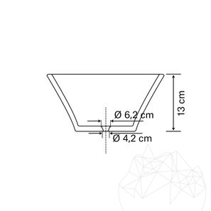 Lavello Matia in travertino argento BRTA, 50 x 40 x 13 cm