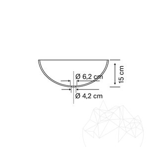Lavabo Matia Classic in travertino RS-5, 42 x 15 cm