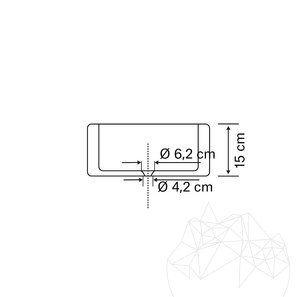 Lavabo classico Matia in travertino RS-22, 42 cm x 15 cm
