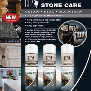 LTP Stone Care Kit - Kit completo per la cura di caminetti e piani di lavoro in pietra (pulisce, sigilla e mantiene)