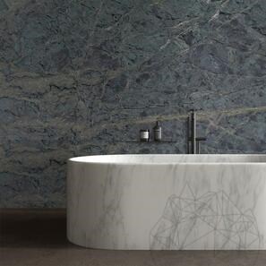 Lastra di Granito Abstract Green-Laminate Lava Design (1+2)CM