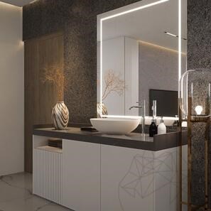 Lastra di Granito Black Crystal Double Wave Design 2CM