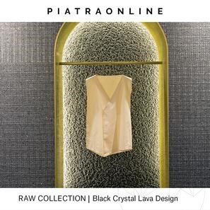 Lastra di Granito Black Crystal Lava Design 3CM