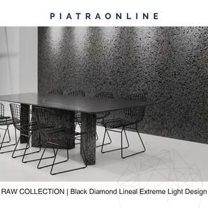 Lastra di Granito Black Diamond Lineal Extreme Light Design 3CM