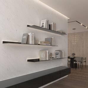 Lastra di Marmo Carrara White Pyramid Design 2CM