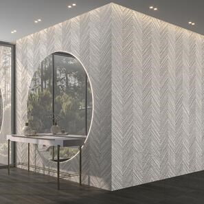 Lastra di Marmo Carrara White Tile(Chevron Design) 2CM