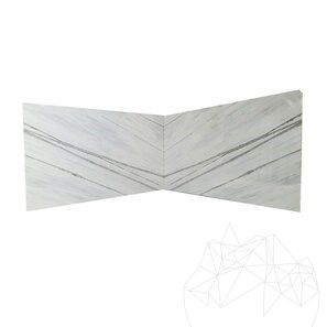 Lastra di marmo bianco cascade lucido, 2 cm