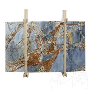 Lastra di Marmo Lucido Blu Fantastico, 2 cm