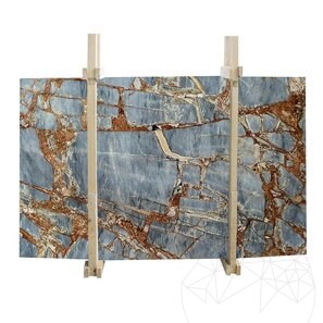 Lastra di Marmo Lucido Blu Fantastico, 2 cm