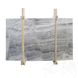 Lastra di marmo lucido grigio galattico, 2 cm