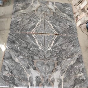 Lastra di marmo lucido grigio oro, 2 cm