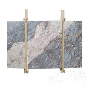 Lastra lucida di marmo blu Hermes, 2 cm