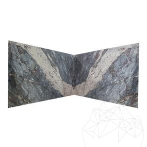 Lastra lucida di marmo blu Hermes, 2 cm