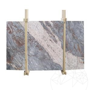 Lastra lucida di marmo blu Hermes, 2 cm
