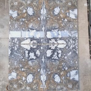 Lastra di marmo grigio invisibile lucido, 2 cm