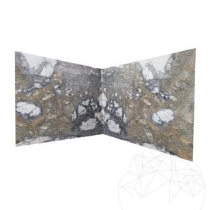 Lastra di marmo grigio invisibile lucido, 2 cm