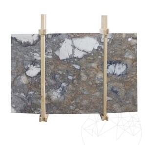 Lastra di marmo grigio invisibile lucido, 2 cm