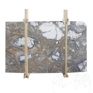 Lastra di marmo grigio invisibile lucido, 2 cm