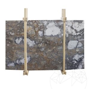 Lastra di marmo grigio invisibile lucido, 2 cm