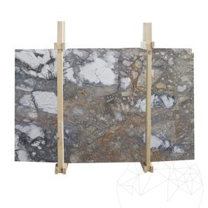 Lastra di marmo grigio invisibile lucido, 2 cm