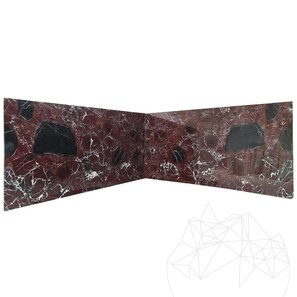 Lastra di marmo rosso Levanto lucido, 2 cm