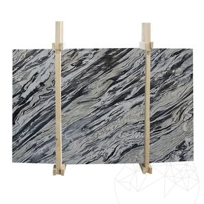 Lastra di marmo lucido Silver Stream, 2 cm