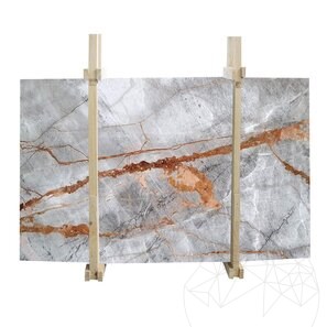 Lastra di marmo Symphony Grey Lucido, 2 cm