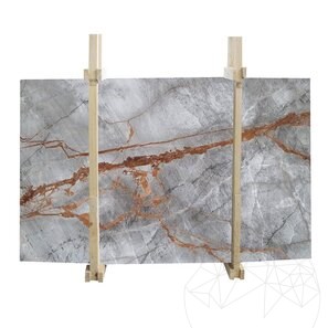 Lastra di marmo Symphony Grey Lucido, 2 cm