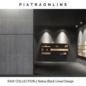 Lastra di Granito Native Black Lineal Extreme Dark Design 2CM