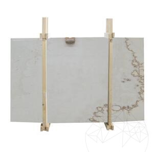 Lastra di onice bianco a taglio incrociato lucidata, 2 cm