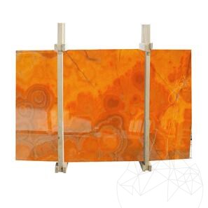 Lastra di onice arancione lucidata, 2 cm