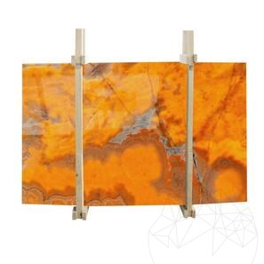 Lastra di onice arancione lucidata, 2 cm