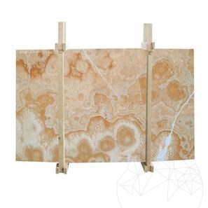 Lastra di onice arancione lucidata, 2 cm