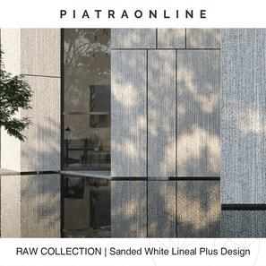 Lastra di Granito Sanded White Lineal Plus Design 3CM